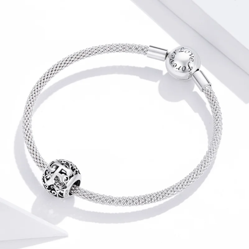 (afbeelding voor) Pandora Style Opengewerkte bloemenletter F Bedel - SCC1444-F - Bekijken 3