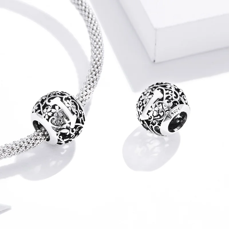 (afbeelding voor) Pandora Style Opengewerkte bloemenletter I Bedel - SCC1444-I - Bekijken 4