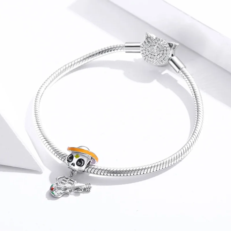 (afbeelding voor) PANDORA Gitaar Skull Man Bedel - BSC327 - Bekijken 3