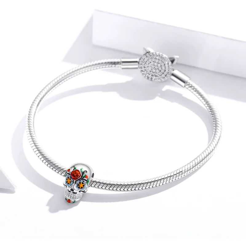 (afbeelding voor) PANDORA Halloween Schedel Bedel - BSC326 - Bekijken 3