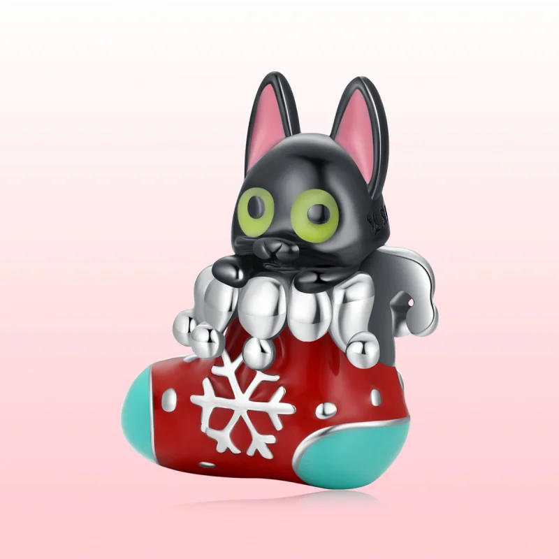 (afbeelding voor) PANDORA Kerstkousen kitten Bedel - SCC2036 - Bekijken 6