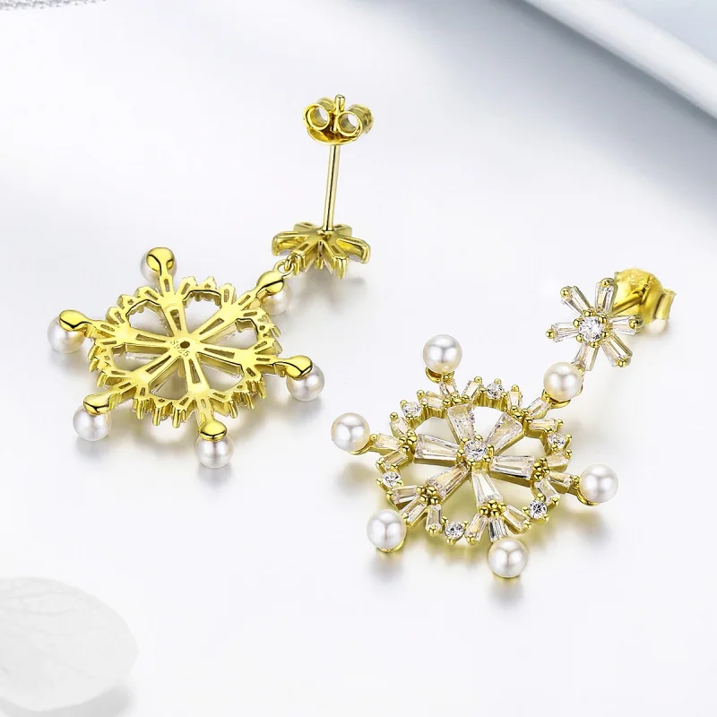 (afbeelding voor) PANDORA Sneeuwvlokken Oorhangers - BSE073 - Bekijken 4