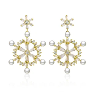 (afbeelding voor) PANDORA Sneeuwvlokken Oorhangers - BSE073