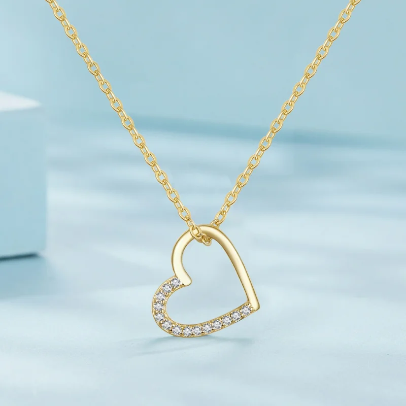 (afbeelding voor) Pandora Stijl 14K Hart Halsketting - SCN347-B - Bekijken 2