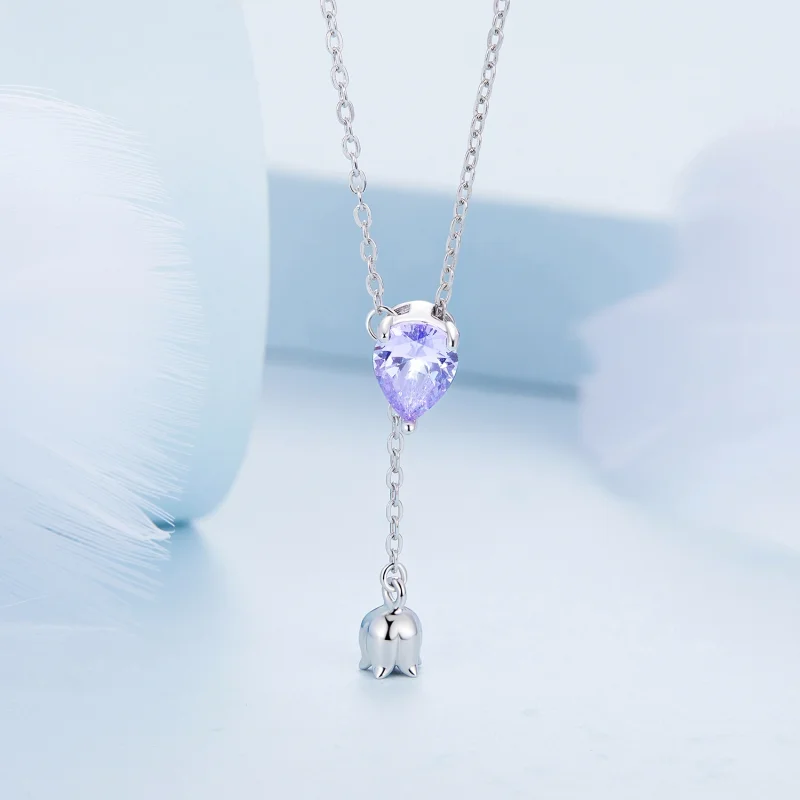 (afbeelding voor) Pandora Stijl Amethist Ketting - BSN271 - Bekijken 3