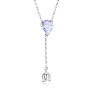 Pandora Stijl Amethist Ketting - BSN271 (afbeelding voor) Pandora Stijl Amethist Ketting - BSN271