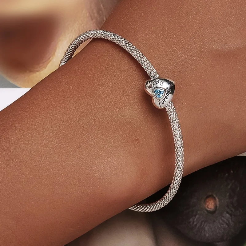 (afbeelding voor) Pandora-stijl bedel ter nagedachtenis aan vader - BSC562-BU - Bekijken 6