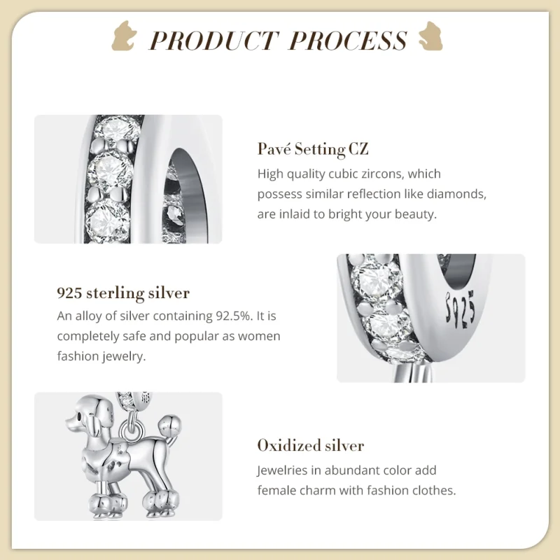 (afbeelding voor) Pandora-stijl Cockapoo Bedel - BSC797 - Bekijken 5