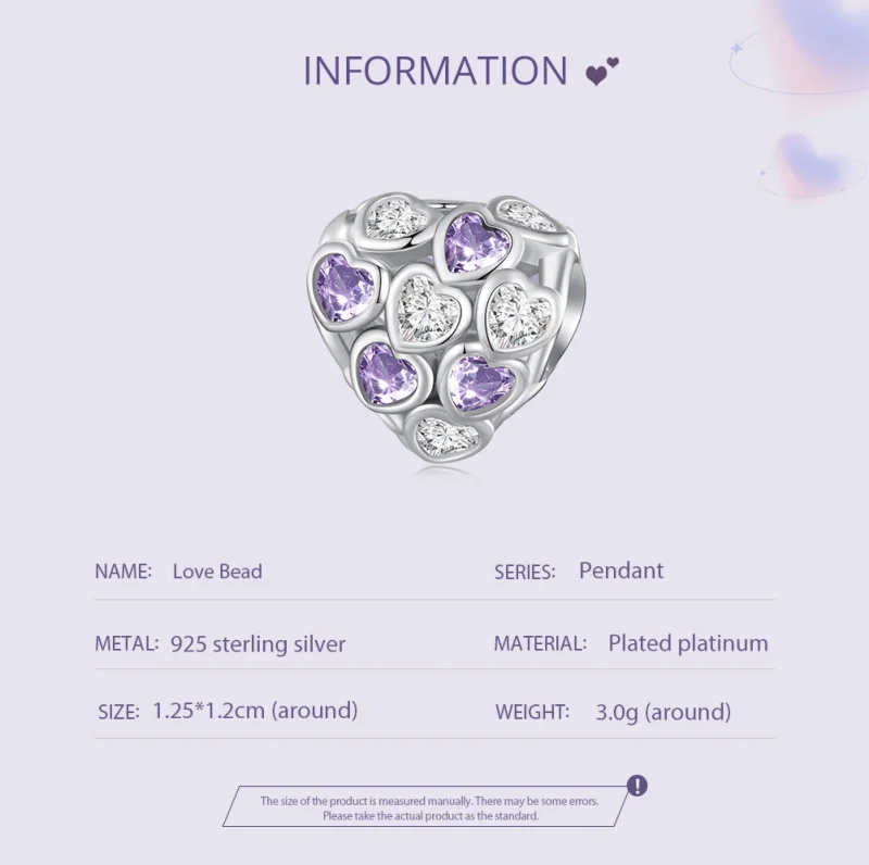 (afbeelding voor) Pandora Stijl Harten Overal Bedel - SCC2451 - Bekijken 5