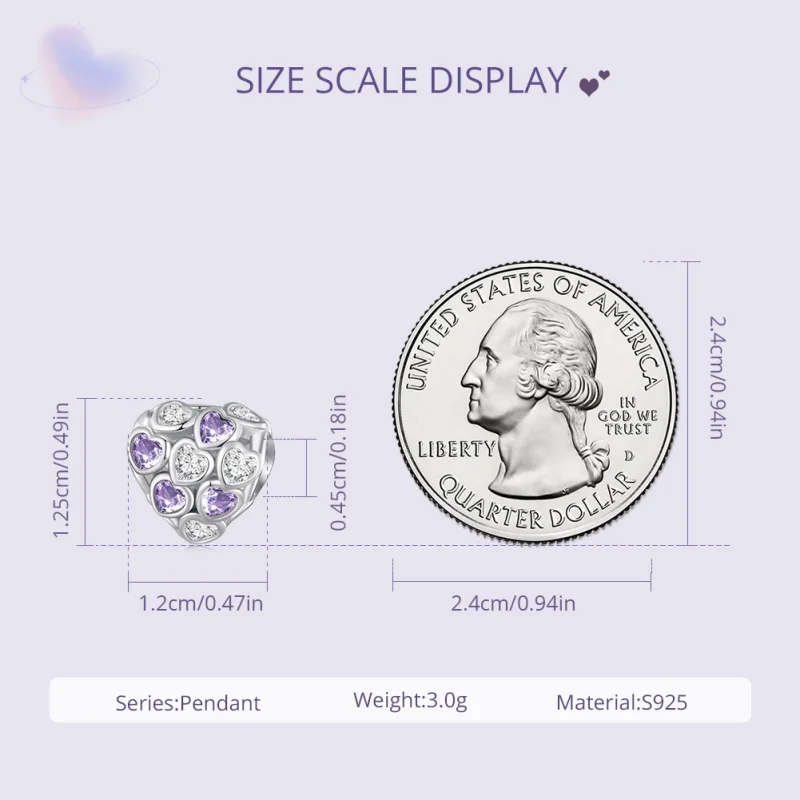 (afbeelding voor) Pandora Stijl Harten Overal Bedel - SCC2451 - Bekijken 6