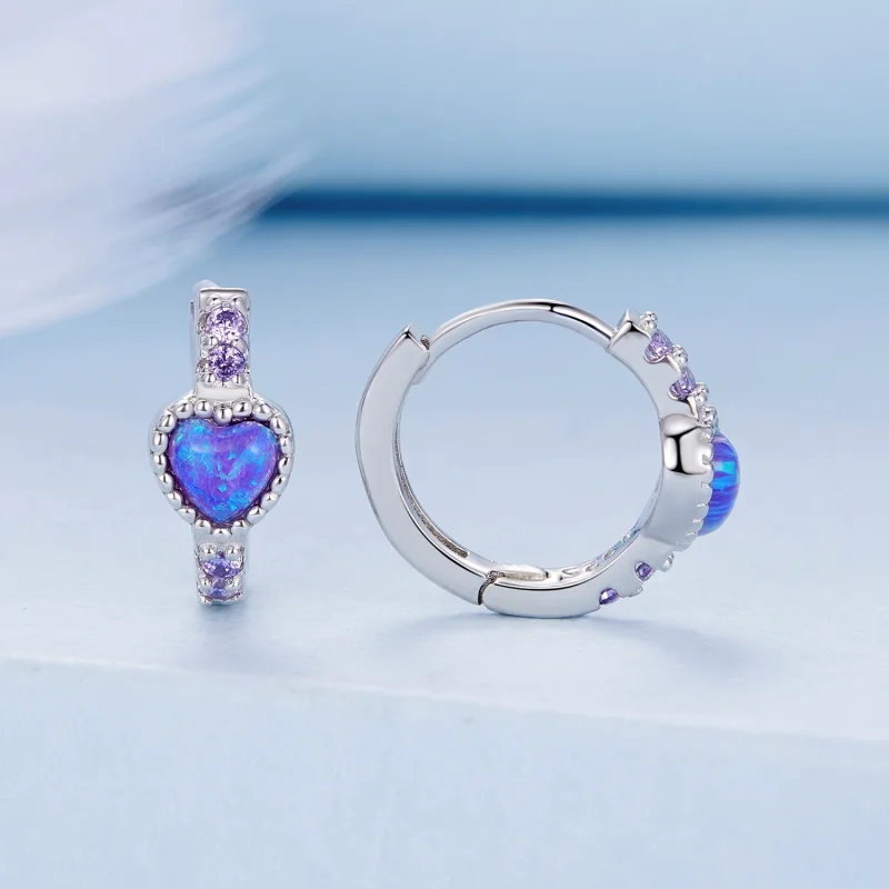 (afbeelding voor) Pandora-stijl Hartvormige Oorringen - BSE865 - Bekijken 2