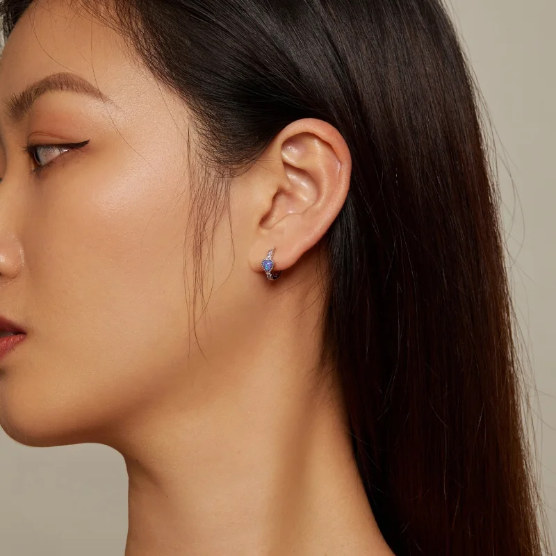 (afbeelding voor) Pandora-stijl Hartvormige Oorringen - BSE865 - Bekijken 5