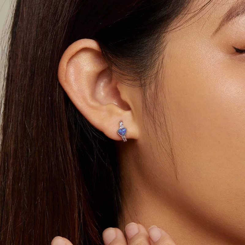 (afbeelding voor) Pandora-stijl Hartvormige Oorringen - BSE865 - Bekijken 6