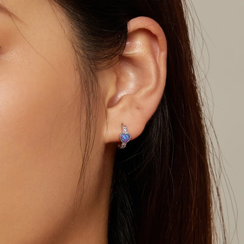 (afbeelding voor) Pandora-stijl Hartvormige Oorringen - BSE865 - Bekijken 7