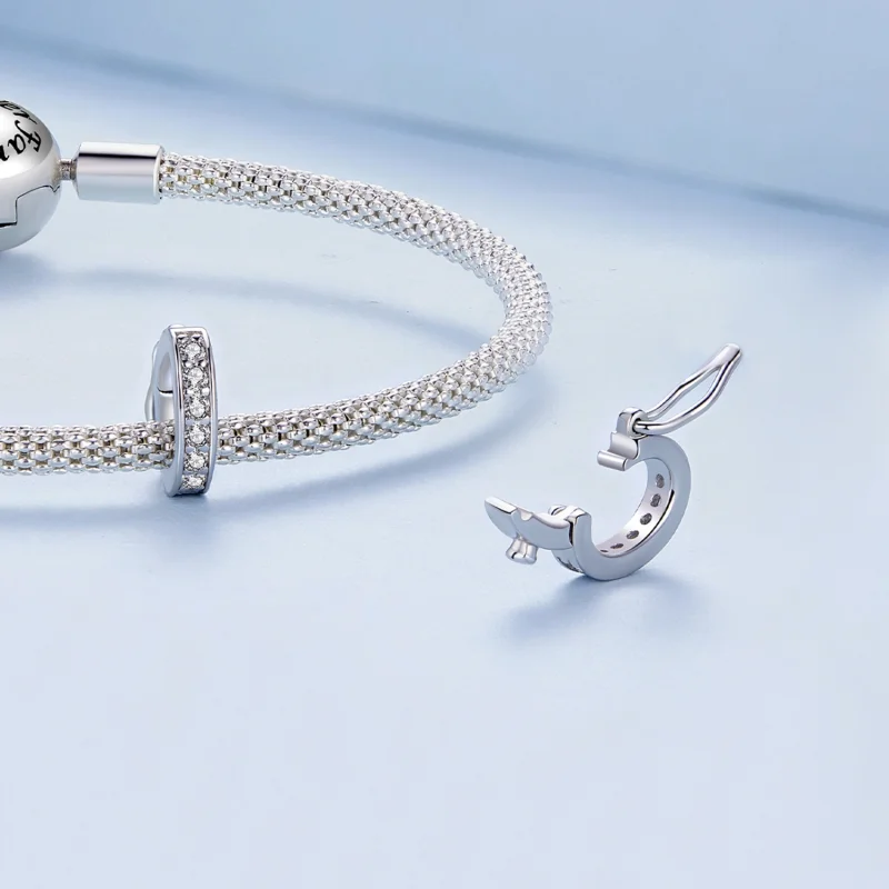 (afbeelding voor) Pandora Stijl Helder Fonkelende Tussenkraal - BSC886 - Bekijken 4