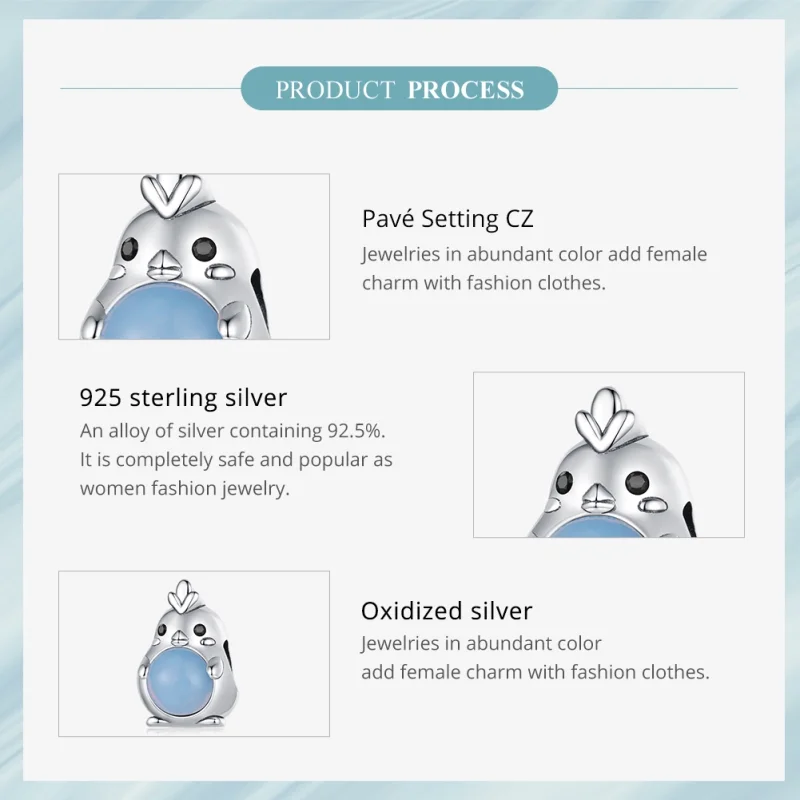 (afbeelding voor) Pandora Stijl Kip Bedel - SCC2409 - Bekijken 6