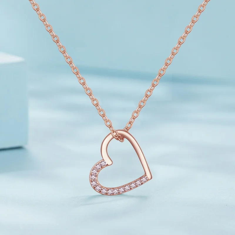 (afbeelding voor) Pandora Stijl Roségouden Hart Ketting - SCN347-C - Bekijken 2