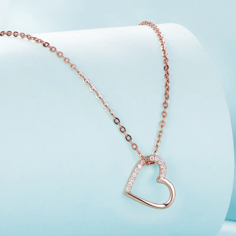 (afbeelding voor) Pandora Stijl Roségouden Hart Ketting - SCN347-C - Bekijken 3