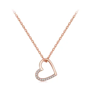 (afbeelding voor) Pandora Stijl Roségouden Hart Ketting - SCN347-C