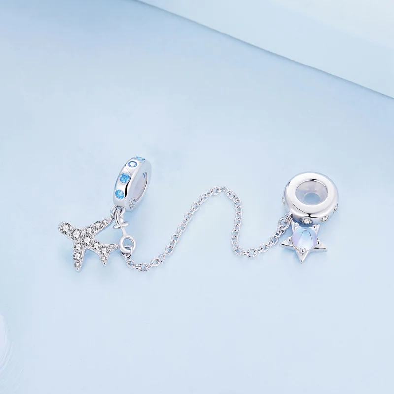 (afbeelding voor) Pandora Stijl Sterren en Melkweg Veiligheidsketting - BSC738 - Bekijken 3