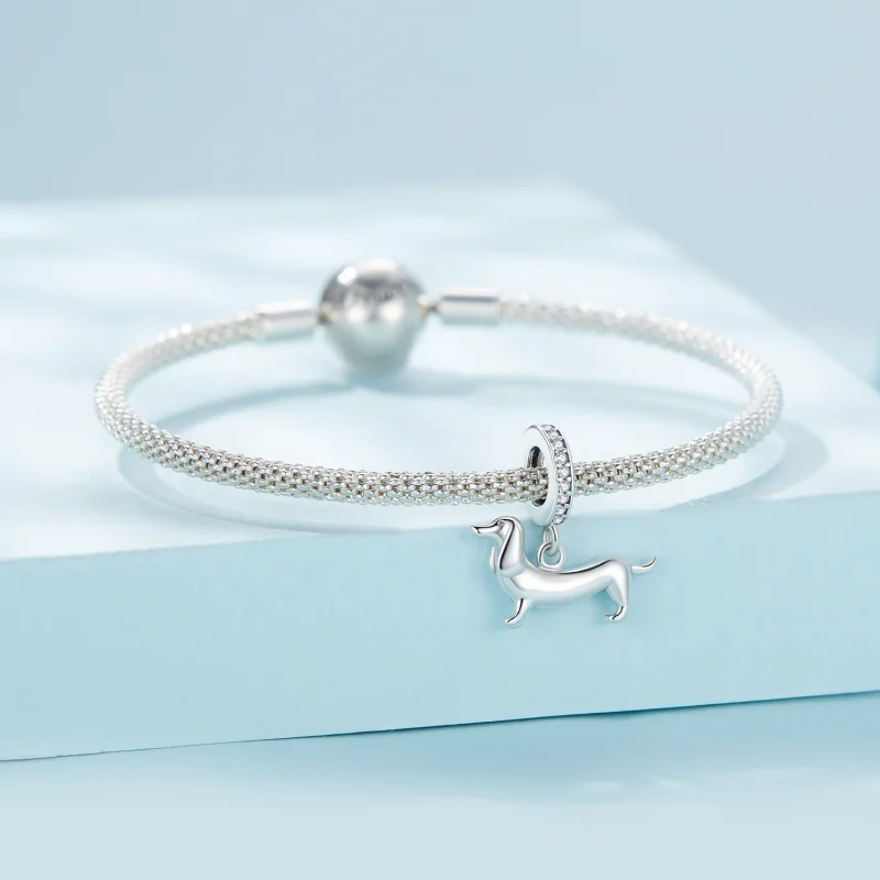 (afbeelding voor) Pandora Stijl Teckel Bedel - SCC2561 - Bekijken 3