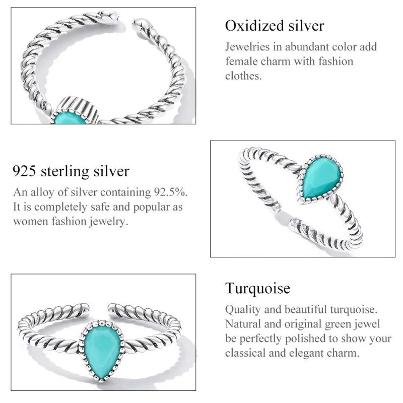 (afbeelding voor) Pandora stijl Traanvormige Ring - BSR247 - Bekijken 3