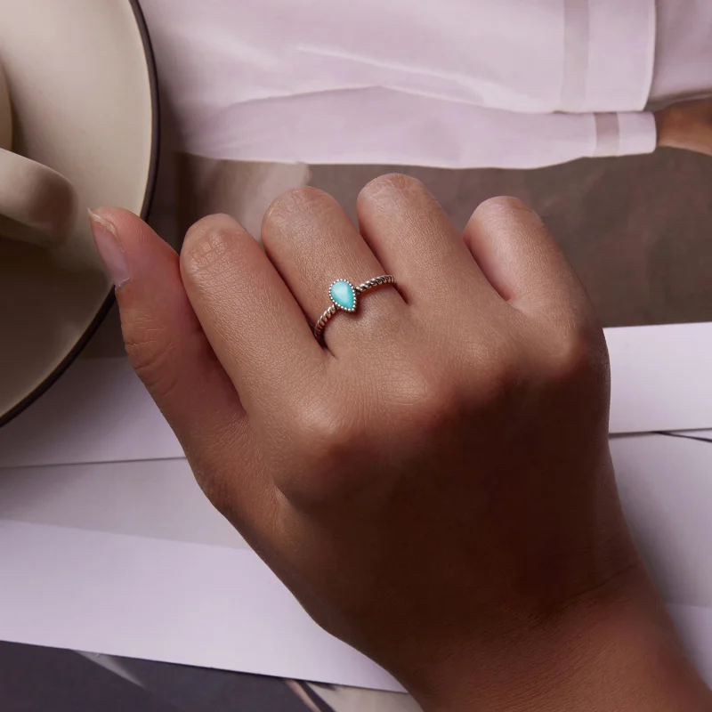 (afbeelding voor) Pandora stijl Traanvormige Ring - BSR247 - Bekijken 10