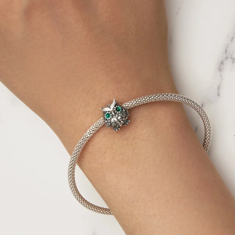 (afbeelding voor) Pandora Stijl Uil Afstudeerbedel - SCC2542 - Bekijken 6