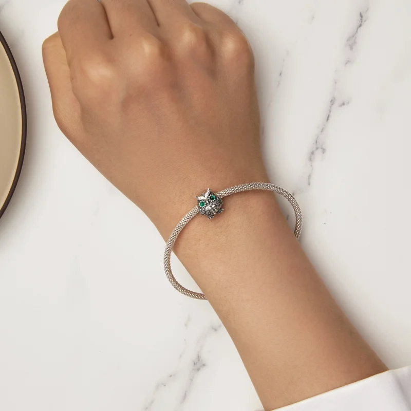 (afbeelding voor) Pandora Stijl Uil Afstudeerbedel - SCC2542 - Bekijken 7