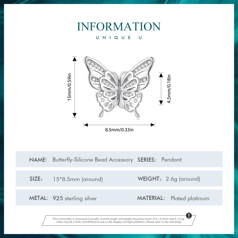 (afbeelding voor) Pandora-stijl vlinder spacer bedel - BSC823 - Bekijken 4