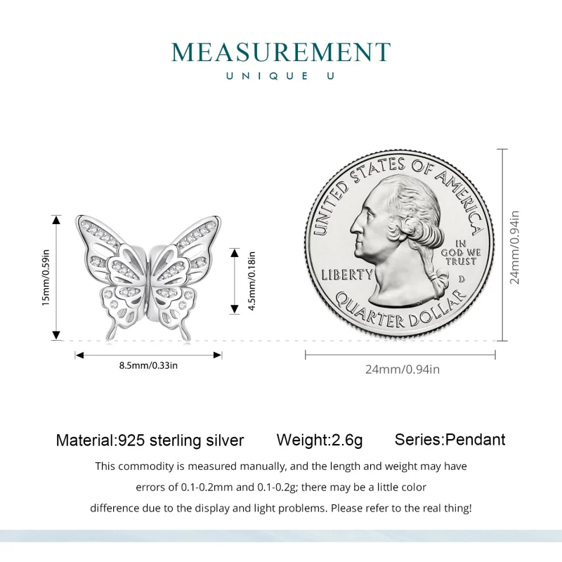 (afbeelding voor) Pandora-stijl vlinder spacer bedel - BSC823 - Bekijken 5