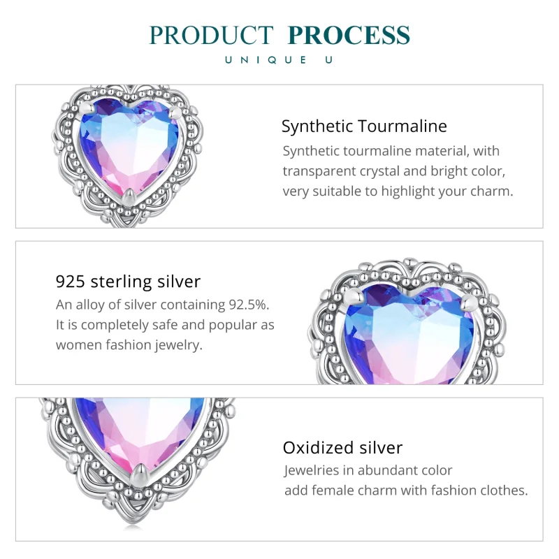 (afbeelding voor) Pandora Stijl Voor altijd mijn liefde Verloopkleur Hart Bedel - BSC830 - Bekijken 6