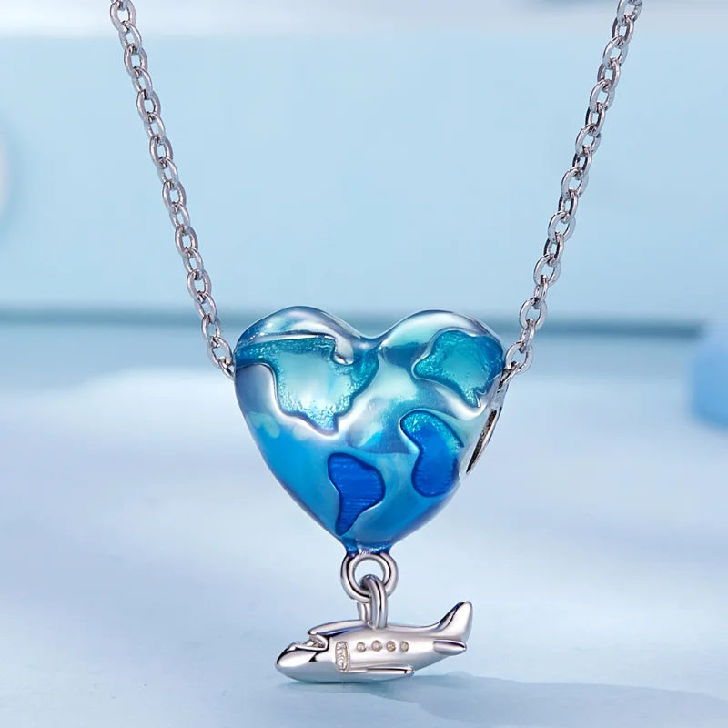 (afbeelding voor) Pandora Stijl Wereldbol Bedel - SCC2481 - Bekijken 2