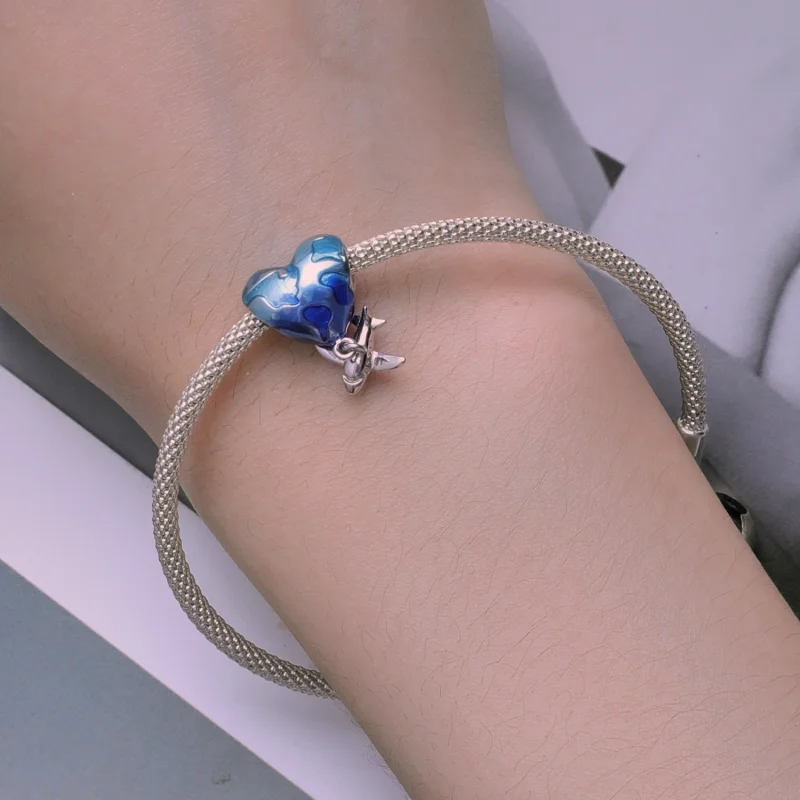 (afbeelding voor) Pandora Stijl Wereldbol Bedel - SCC2481 - Bekijken 5