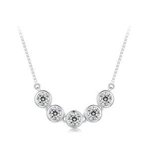 Pandora Stijl 0.3Ct Moissanite Ketting (Één Certificaat) - MSN022 (afbeelding voor) Pandora Stijl 0.3Ct Moissanite Ketting (Één Certificaat) - MSN022