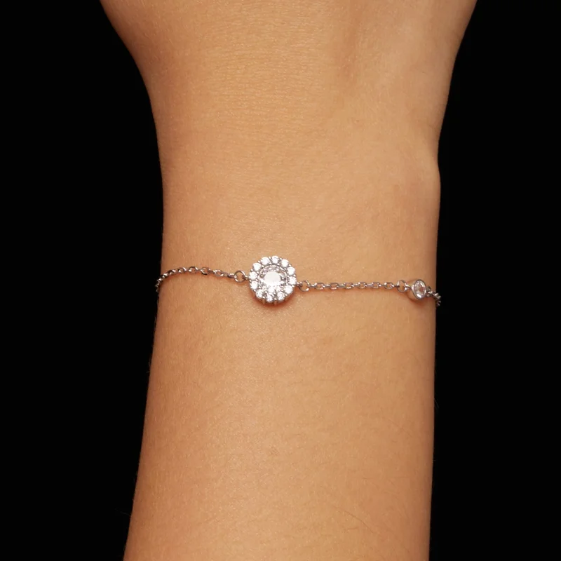 (afbeelding voor) Pandora Stijl Armband met Eén Karaat Simpel Ontwerp (Eén Certificaat) - MSB007 - Bekijken 6