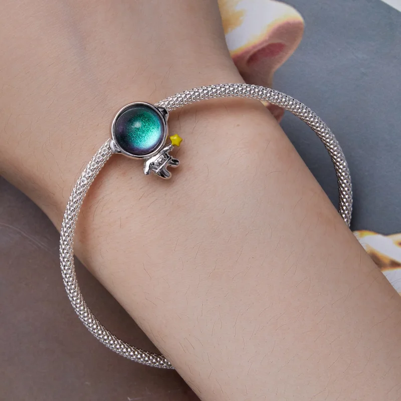 (afbeelding voor) Pandora Stijl Astronaut Ster Bedel - BSC793 - Bekijken 6