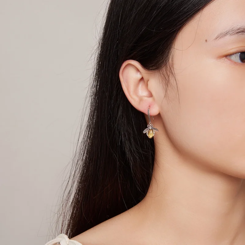 (afbeelding voor) Pandora Stijl Bij Dangle Oorbellen - SCE1570 - Bekijken 6