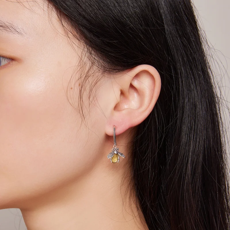 (afbeelding voor) Pandora Stijl Bij Dangle Oorbellen - SCE1570 - Bekijken 7