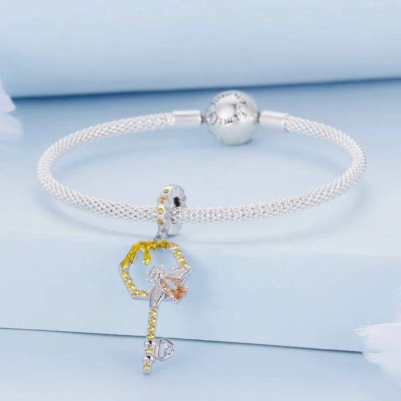 (afbeelding voor) Pandora-stijl Bijenkorf Sleutelbedel - BSC822 - Bekijken 3