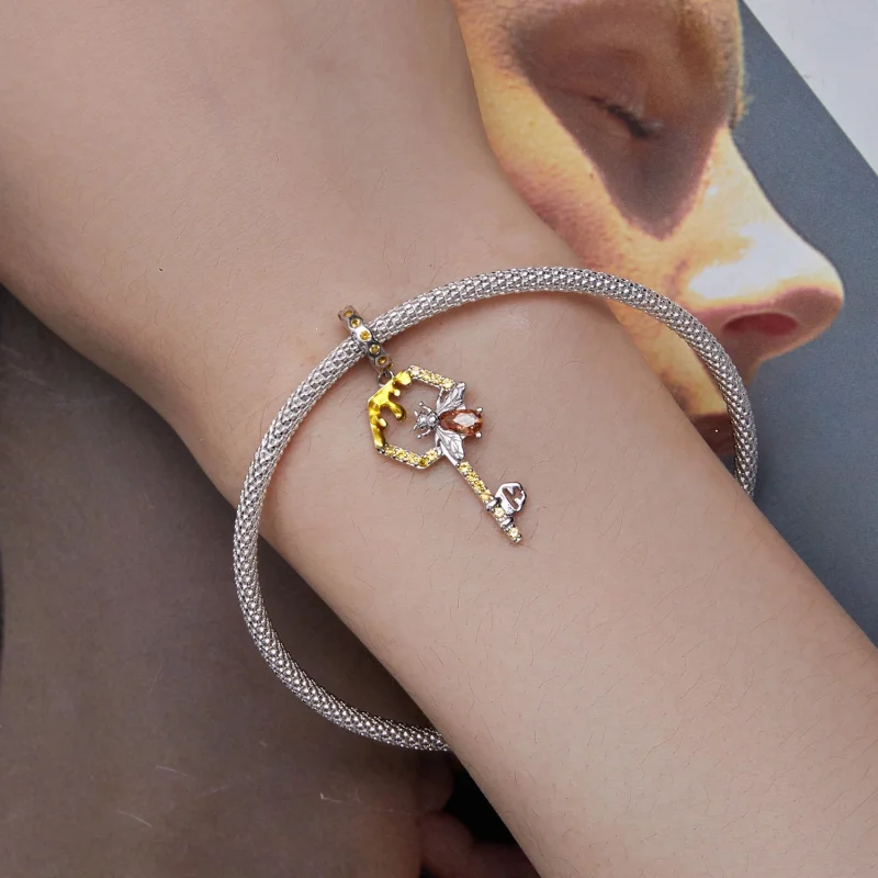 (afbeelding voor) Pandora-stijl Bijenkorf Sleutelbedel - BSC822 - Bekijken 5