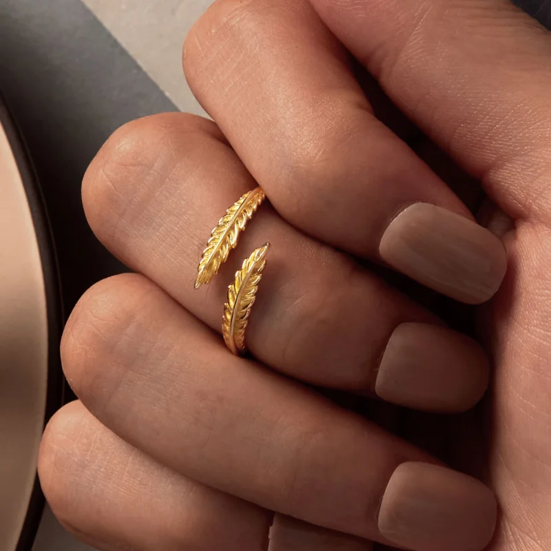 (afbeelding voor) Pandora Stijl Bladeren Open Ring - BSR485-E - Bekijken 3