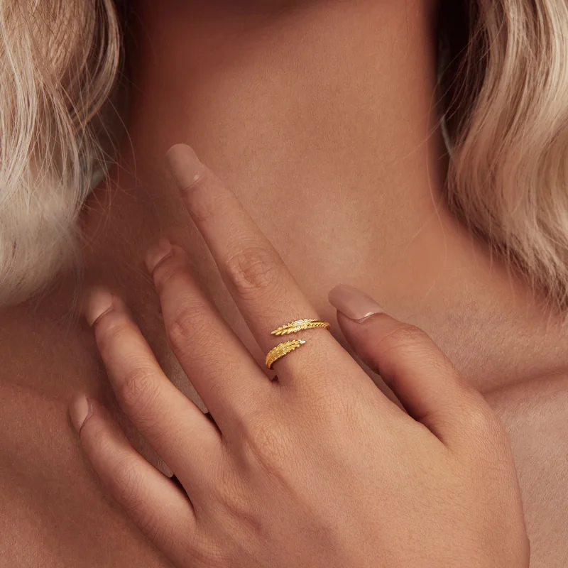 (afbeelding voor) Pandora Stijl Bladeren Open Ring - BSR485-E - Bekijken 5