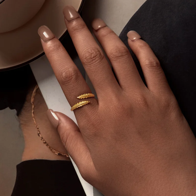 (afbeelding voor) Pandora Stijl Bladeren Open Ring - BSR485-E - Bekijken 6