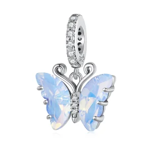 (afbeelding voor) Pandora-stijl Blauwe Aurora Vlinder Hanger - SCC2305