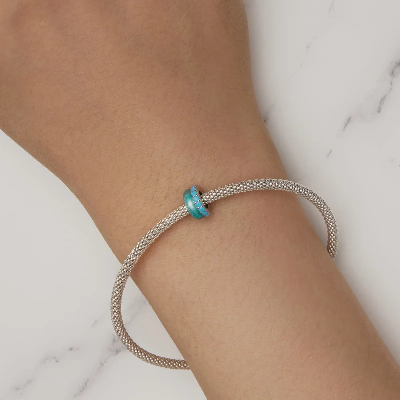 (afbeelding voor) Pandora-stijl Blauwe Dubbele Laag Siliconen Spacer - BSC883-TQ - Bekijken 7