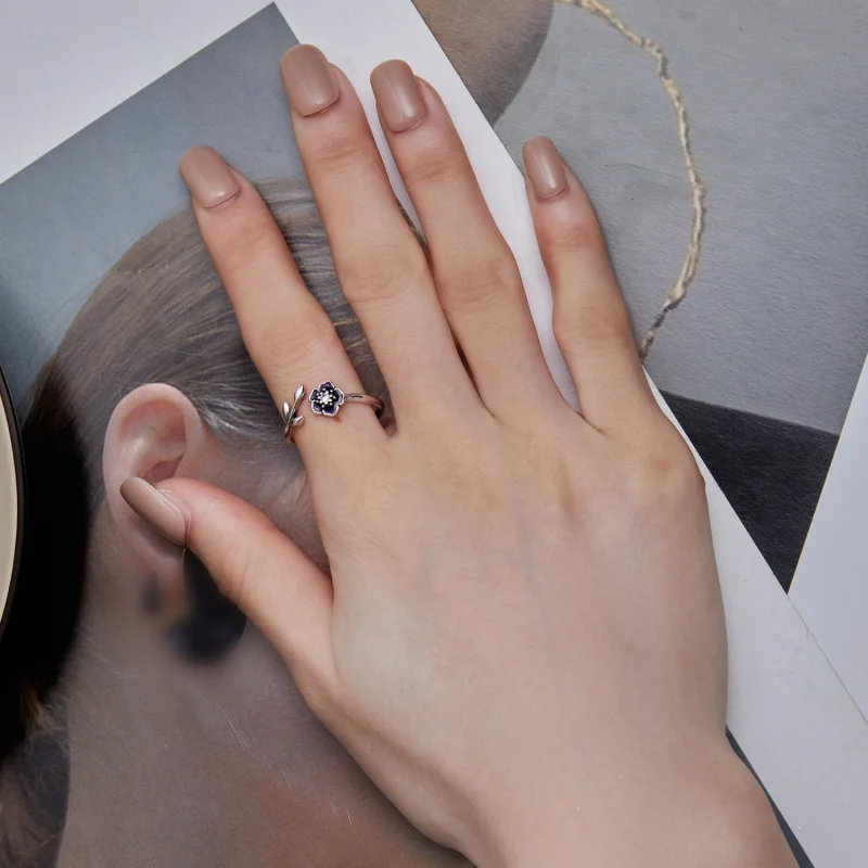 (afbeelding voor) Pandora Stijl Bloem Open Ring - BSR394 - Bekijken 7