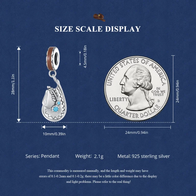 (afbeelding voor) Pandora Stijl Cowboy Hoed Bedel - SCC2565 - Bekijken 7