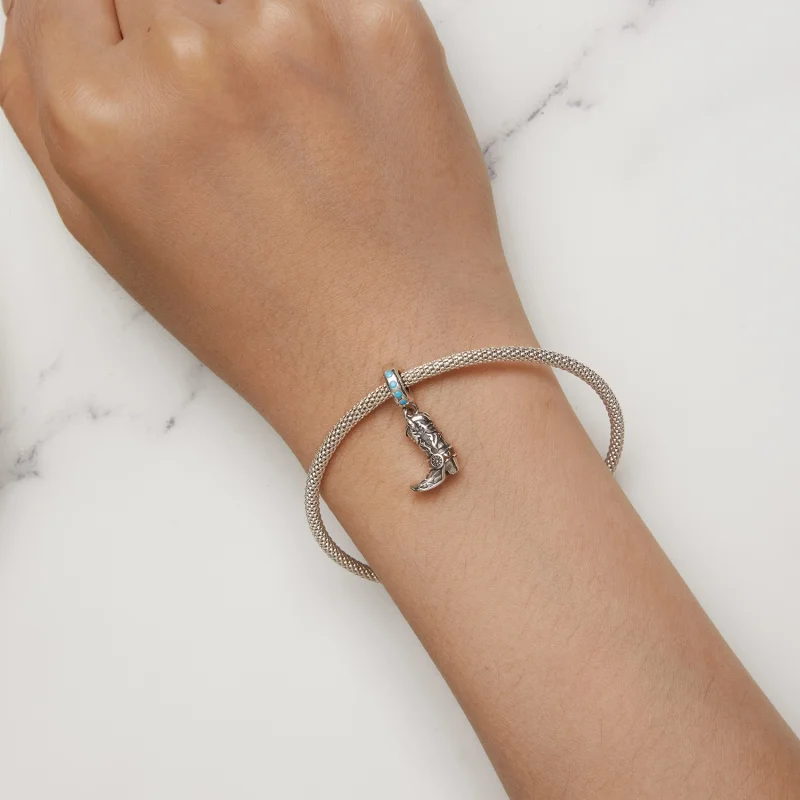 (afbeelding voor) Pandora Stijl Cowboy Leren Laarzen Hanger - SCC2566 - Bekijken 5