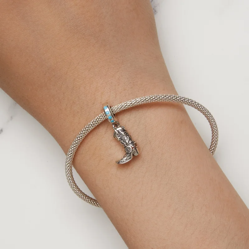 (afbeelding voor) Pandora Stijl Cowboy Leren Laarzen Hanger - SCC2566 - Bekijken 6